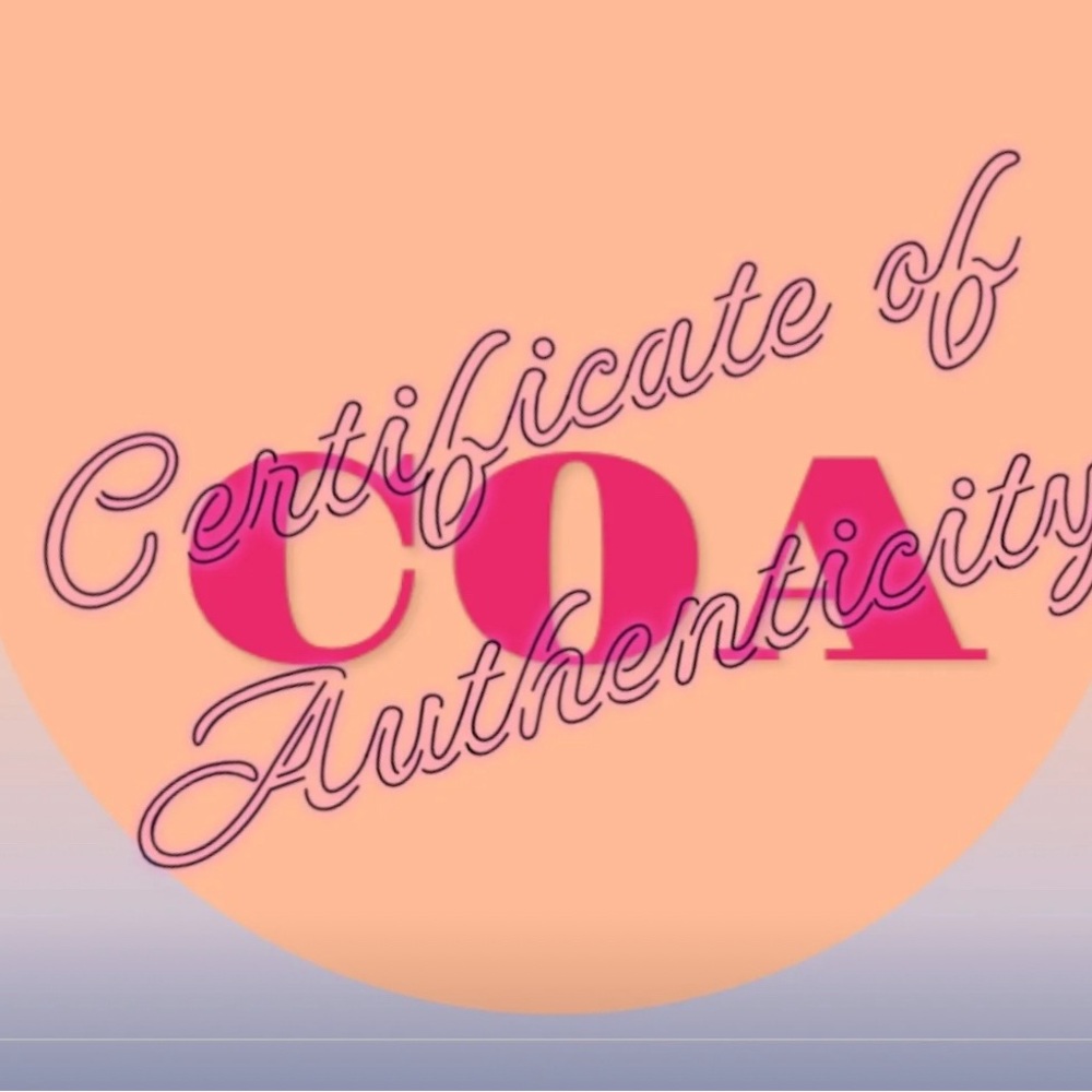 (COA) CERTIFICATE OF AUTHENTICITY!